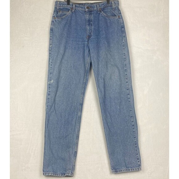 Vintage 90s Levis 550 Jeans Mens Size 36x34 Straight Leg Relaxed Fit Orange Tab - Picture 1 of 16